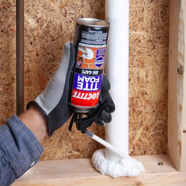 Loctite Tite Foam Big Gaps Spray Foam Sealant, 12 fl oz Can, 1 Pack - Polyurethane Expanding Insulation