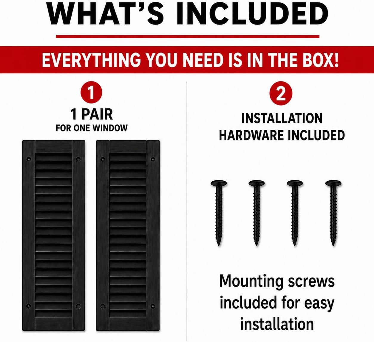 9" x 27" Paintable Raised Panel Shed Shutters, 1 Pair | Paintable raised panel non-operable shutter pair for shed, playhouse and coop windows.