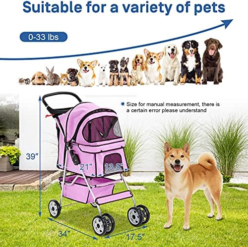 Best 4 Wheels Pet Stroller for Dog and Cat Stroller
