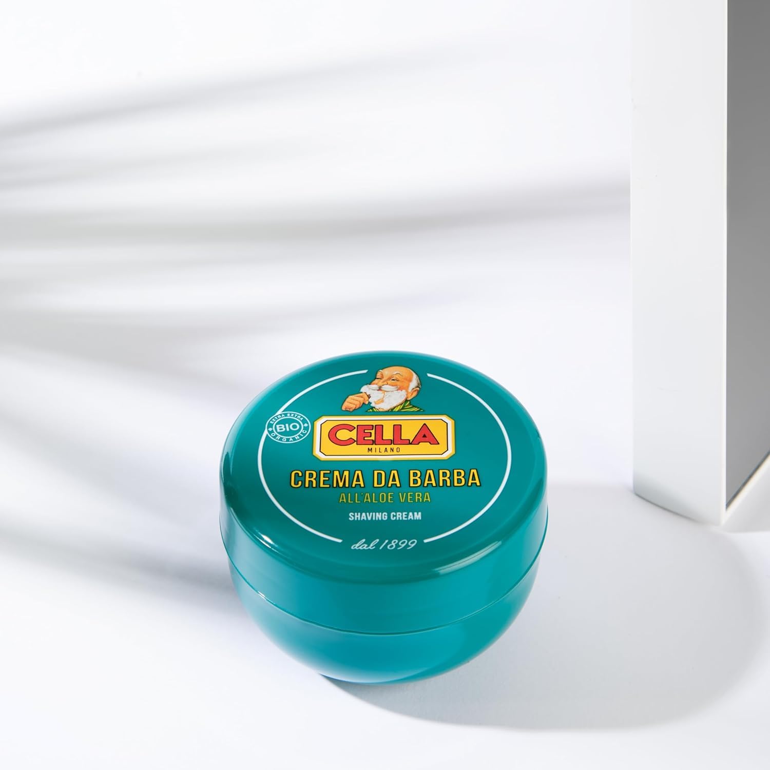Cella Milano Bio Aloe Vera Shaving Cream Soap, 150 g Tub, Made in Italy