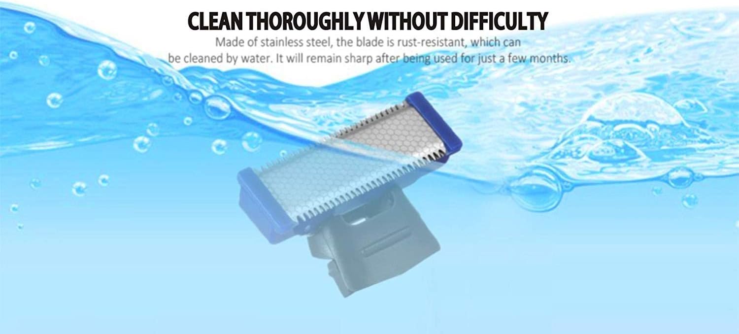 2PCS Shaver Replacement Head for Solo Rechargeable Full Body Hair Trimming Electric Shaver Replacement Cutter Head Solo Blades (2PCS + Storage Bag)