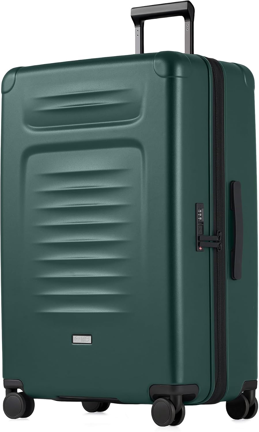 Coolife Expandable Luggage with TSA Lock Carry On Green | Front Pocket with Laptop Compartment,22x14x9 Airline Approved,Durable Hardshell Suitcases,Reinforced Bottom Groove