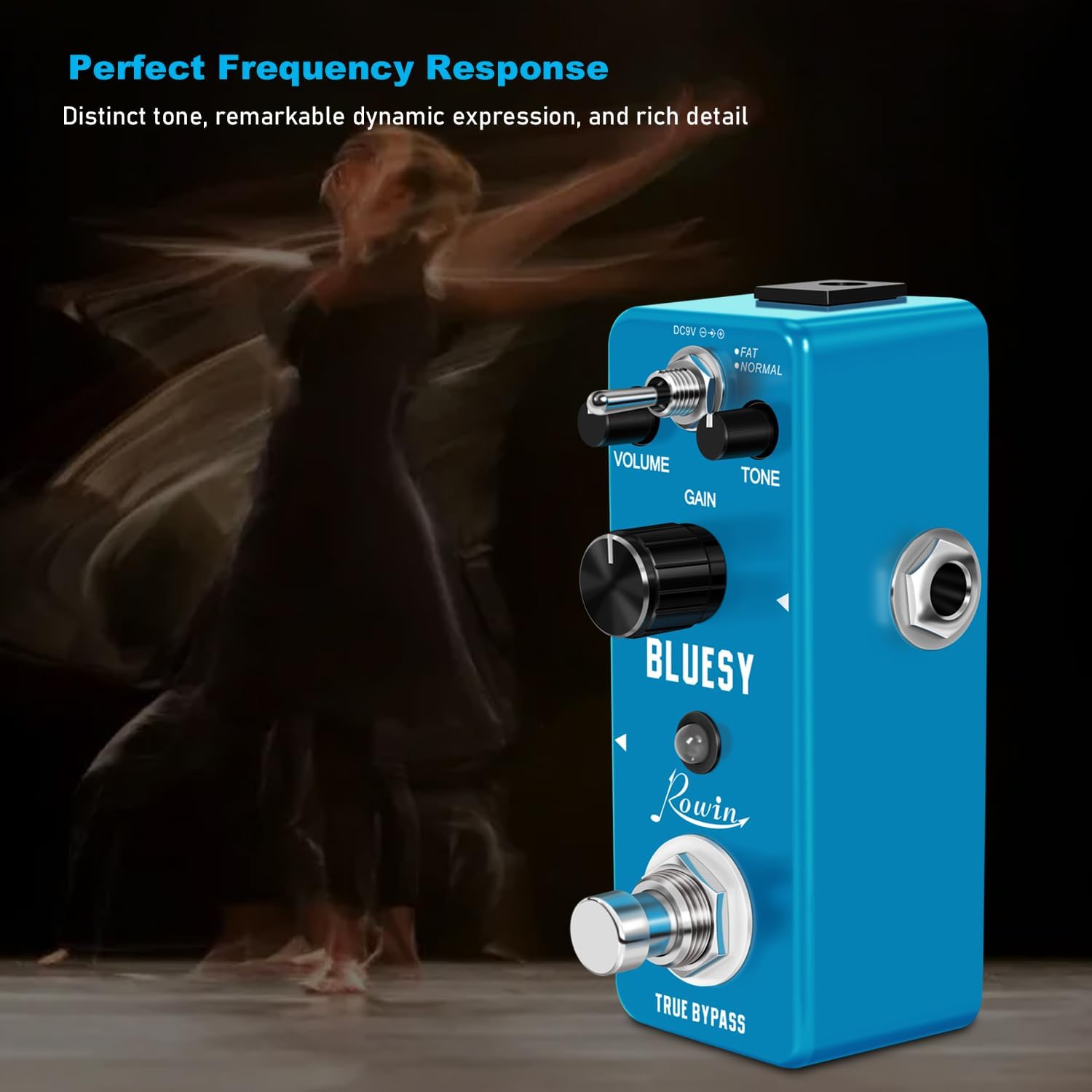Vintage Vacuum Bluesy Guitar Effect Pedal,Electric Guitar Effect Sound Low Key Mild Clipping