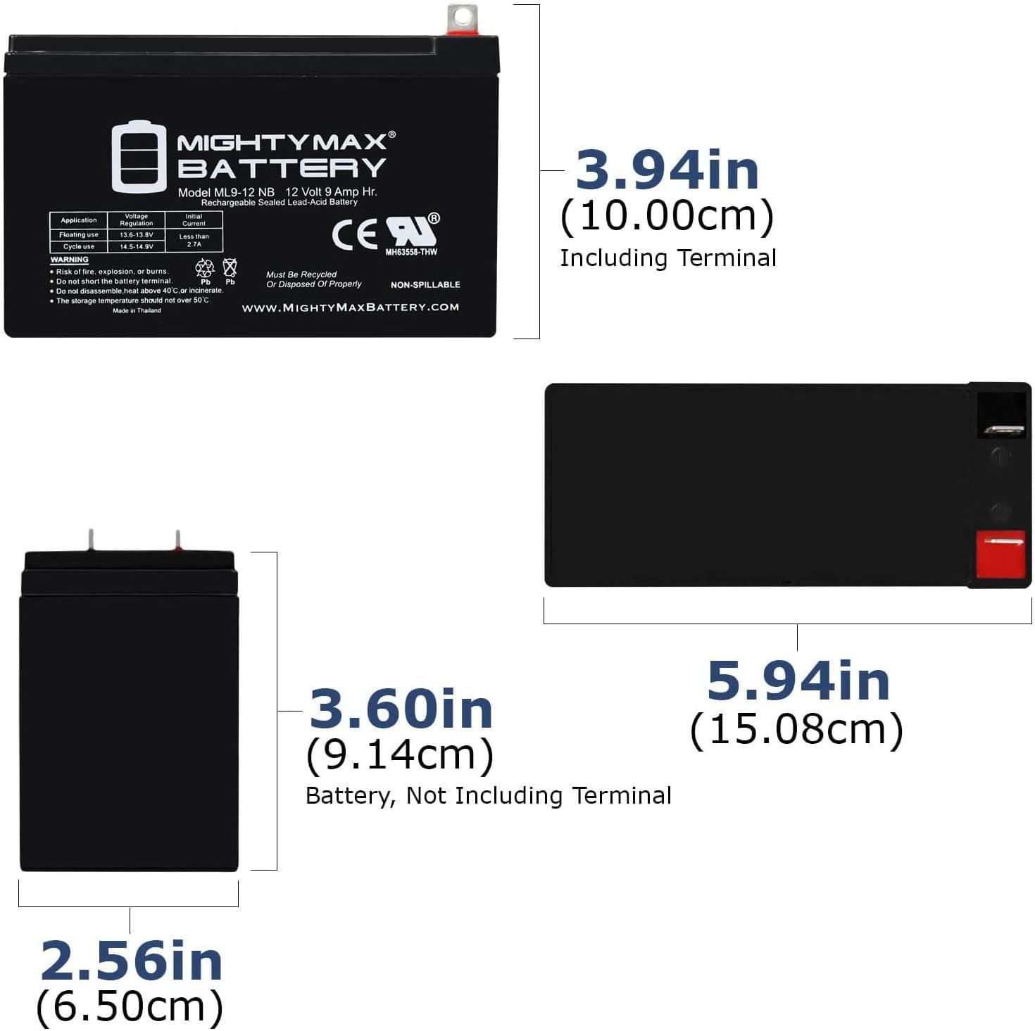 Mighty Max Battery 12V 9AH SLA Battery Replacement for Generac GP6500E