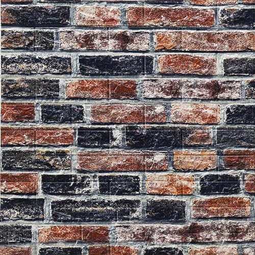 3D Self Adhesive Foam Wall Panels, 10 Tiles Cover 57 sq feet, Peel and Stick Brick Wallpaper for Living Room Bedroom Wall Decoration