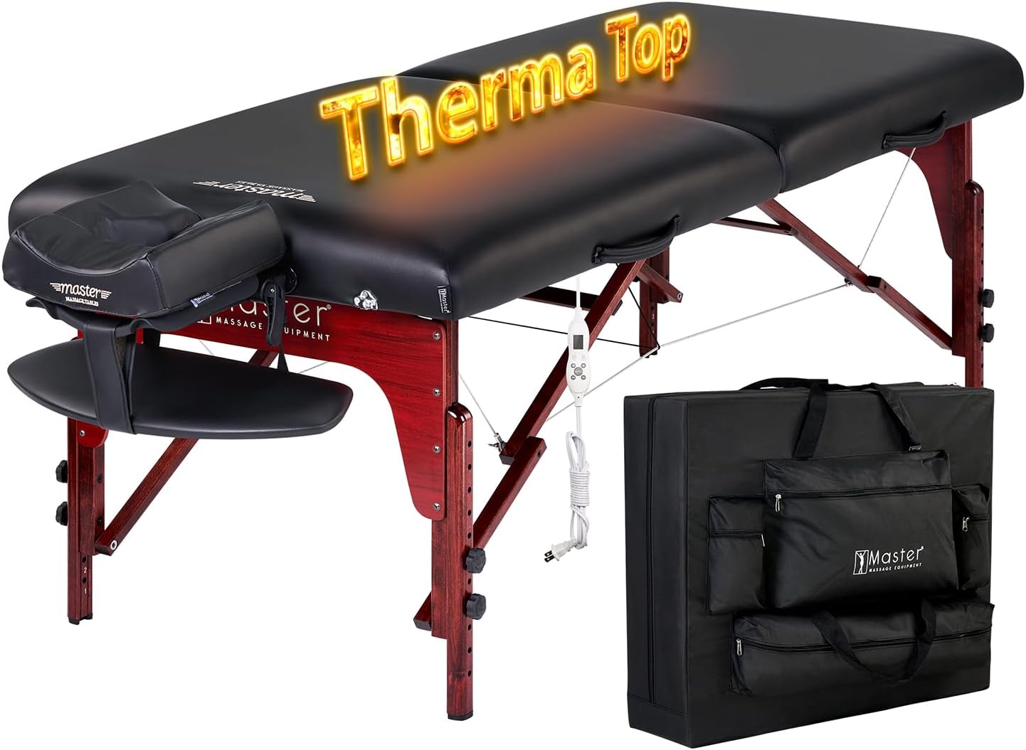 Master Massage 31" Montclair Pro Portable Massage Table Package, Memory Foam Cushioning, Reiki Panels, Shiatsu Cable Release- Tattoo Table, Spa Bed, Facial Bed