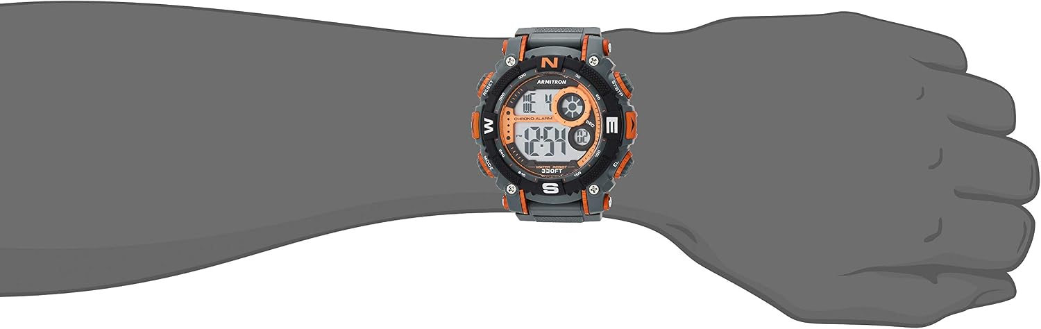 Armitron Sport Men's Digital Chronograph Resin Strap Watch, 40/8284