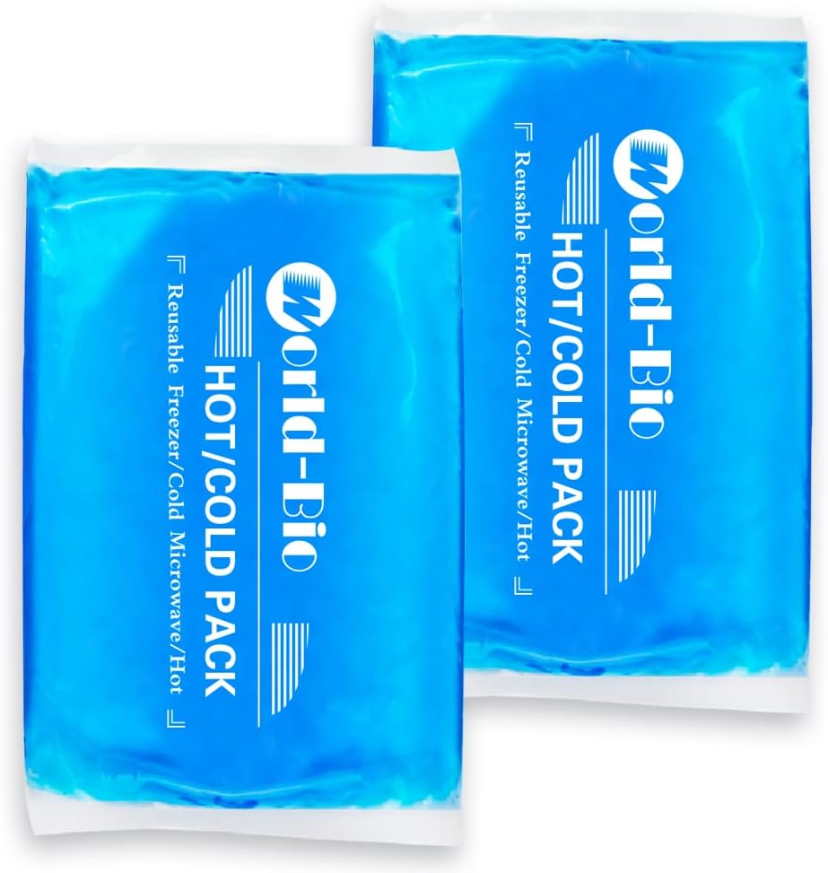Soft Ice Packs Reusable Gel Pack 2, Hot and Cold Gel Ice Packs for Injuries, Headaches, Joint Pain Relief, Comfort Ice Pack Flexible Therapy on Neck, Ankle, Knee, Leg, Shoulder, Elbow, Wrist, Feet