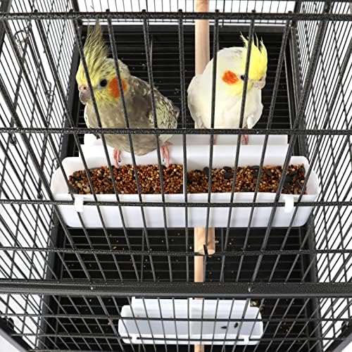 Topeakmart Wrought Iron Large Flight Parrot Bird Cage with Rolling Stand for Multiple Parakeets Conure Cockatiel Cage