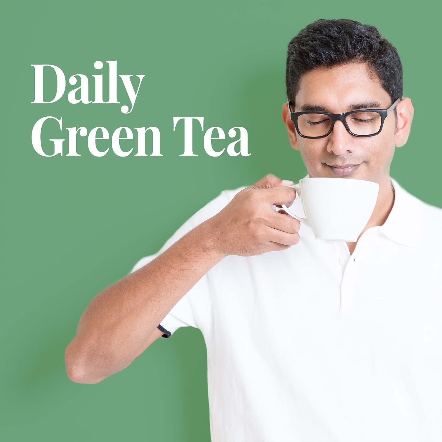 The Republic of Tea Daily Green The People's Green Tea, Low Caffeine, 50 Ct | A gentle cup for everyday sipping. Fresh with light vegetal notes. Gluten Free and Kosher.