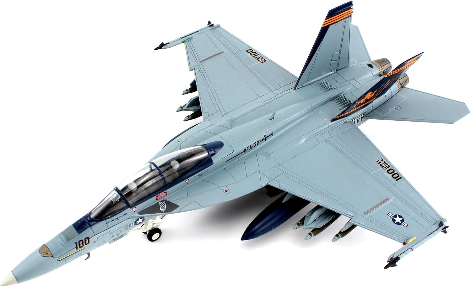 Hobby Master | 1:72 Scale Diecast Military Aircraft Replica | F:A-18F Super Hornet AC100:166628, VFA-32 Fighting Swordsmen, EAA AirVenture