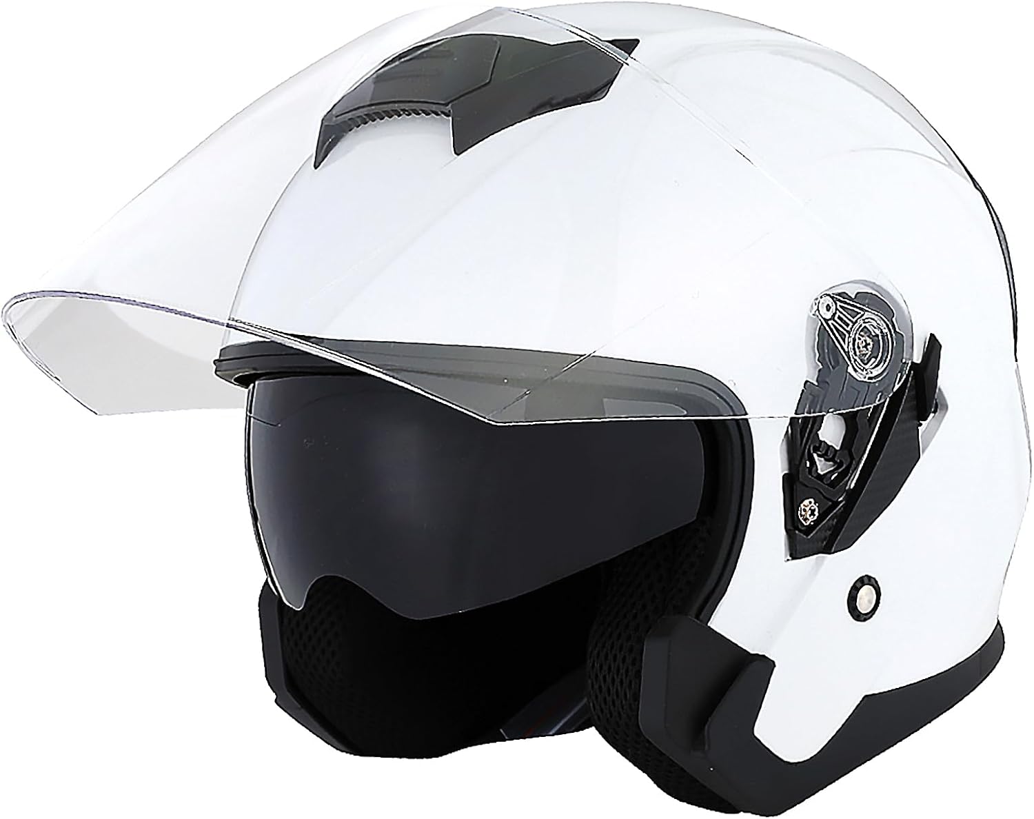 1Storm Motorcycle Open Face Helmet Scooter Classical Knight Bike Dual Lens/Sun Visor: HJK526