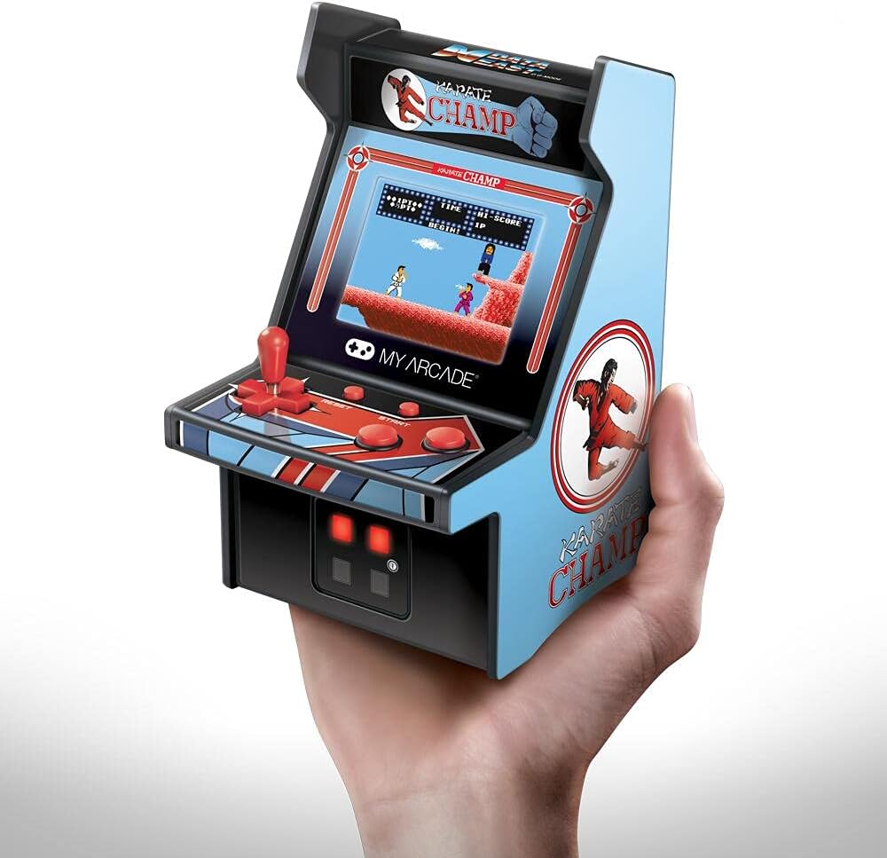 My Arcade Micro Player Mini Arcade Machine: Galaga Video Game, Fully Playable, 6.75 Inch Collectible, Color Display, Speaker, Volume Buttons, Headphone Jack - Electronic Games