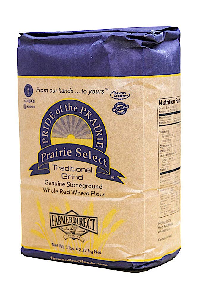 PRIDE OF THE PRAIRIE 5 LB Midwest Stoneground Wheat Made by Farmer Direct (Hard Red Winter Wheat Flour)
