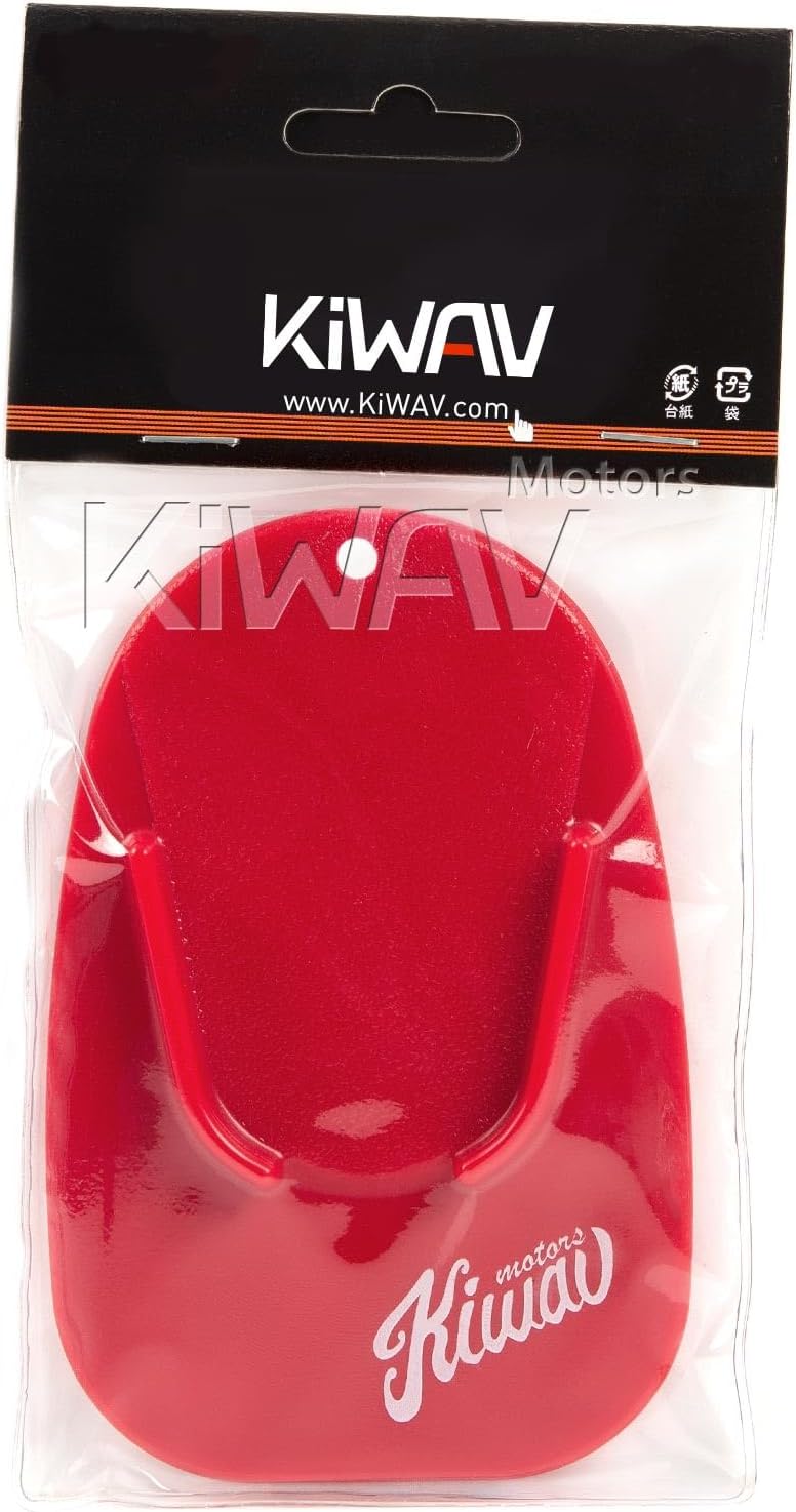 KiWAV Motorcycle Kickstand Pad Plate Support Accessory - Black - Soft Ground, Grass, Hot Pavement, Outdoor Parking, Anti Sinking