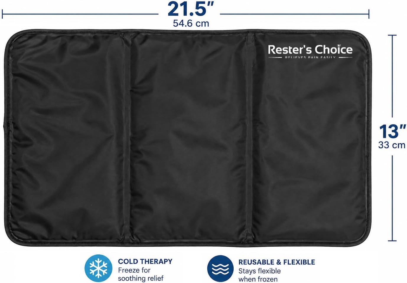Gel Soft Flexible Ice Pack for Injuries Reusable - (Large: 11"x14.5") for Hip, Shoulder, Knee, Back - Comfy Cold Pack Compress for Swelling, Bruises, Surgery
