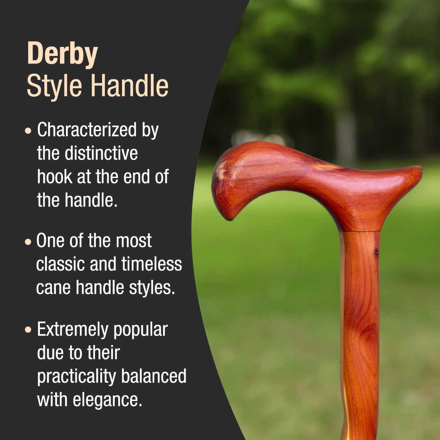 Brazos Handcrafted Wood Walking Cane, Twisted Cocobolo, Derby Style Handle, for Men & Women, Made in the USA, 37"