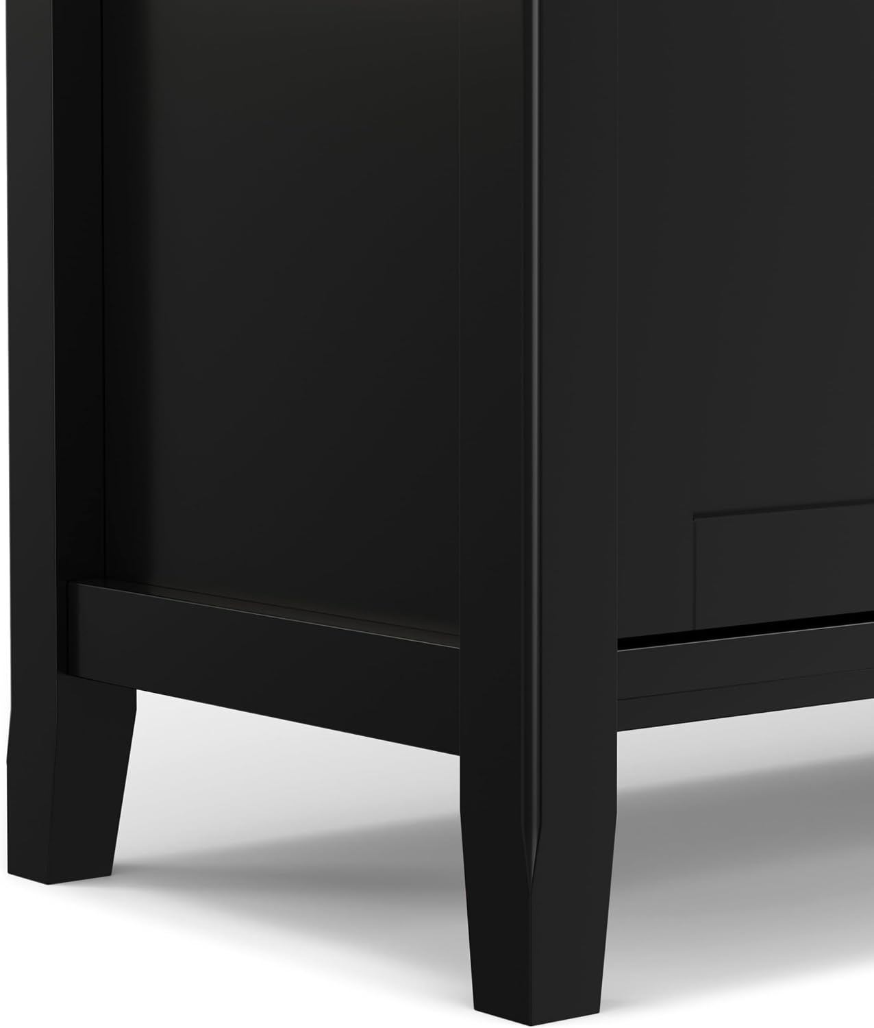 SIMPLIHOME Warm Shaker 47" Wide Solid Wood TV Stand in Light Golden Brown