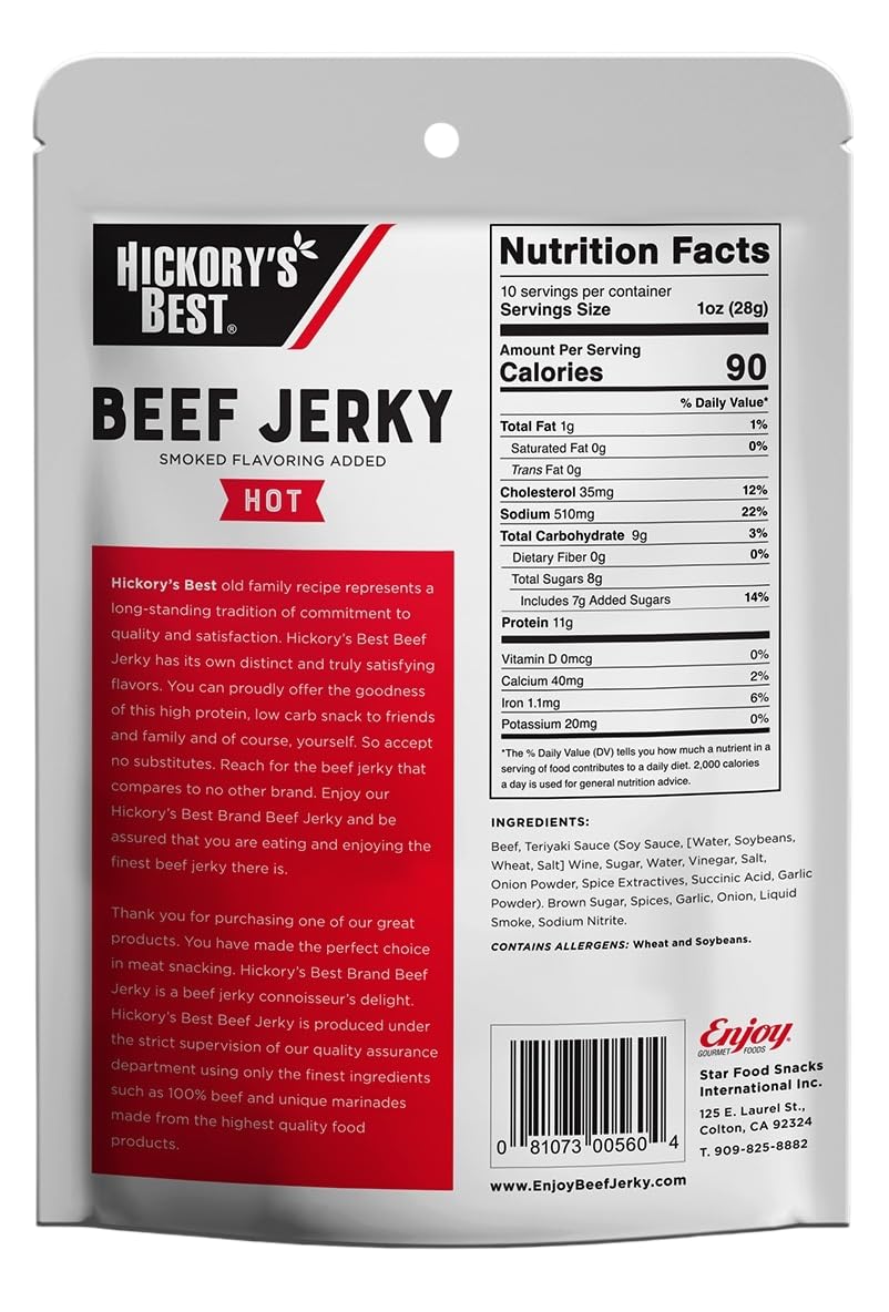 Enjoy Peppered Beef Jerky 8 oz (Pack of 1) | High Protein | No Nitrites