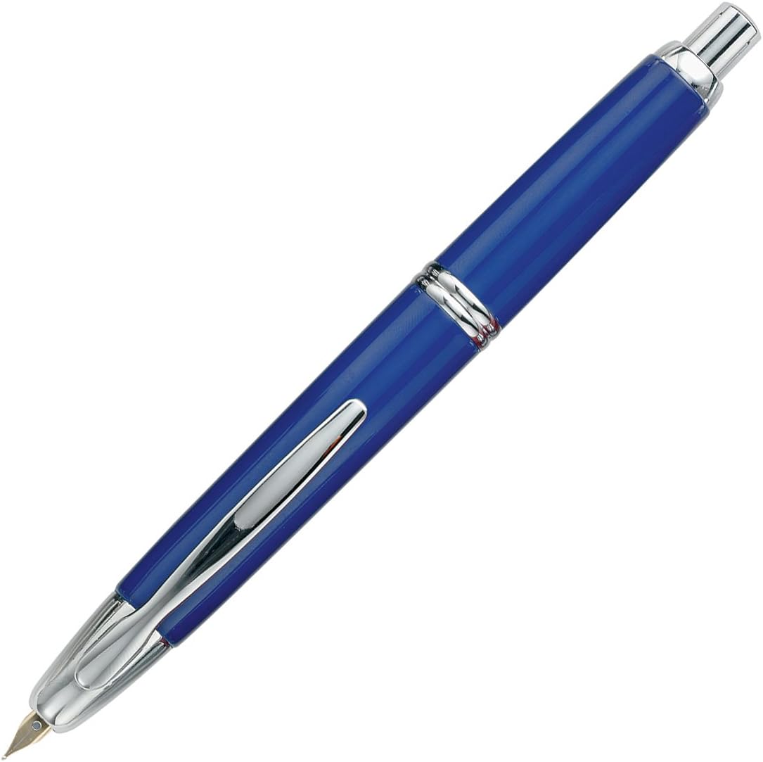 PILOT Vanishing Point Collection Refillable & Retractable Fountain Pen, Matte Black Barrel, Blue Ink, Fine Nib (60580)