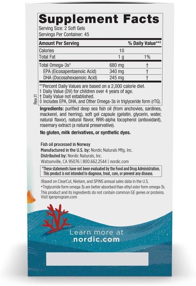 Nordic Naturals Ultimate Omega Jr. for Kids, Strawberry - 120 Mini Soft Gels
