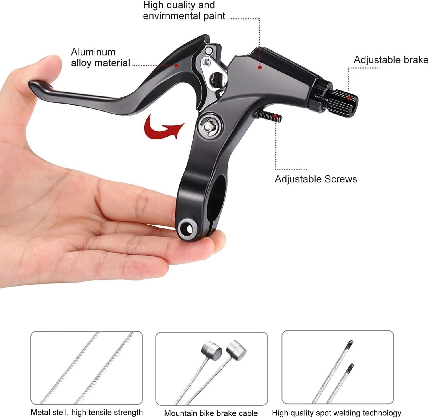 Bike Disc Brake Kit With Front and Rear Caliper、160mm Bike Rotor