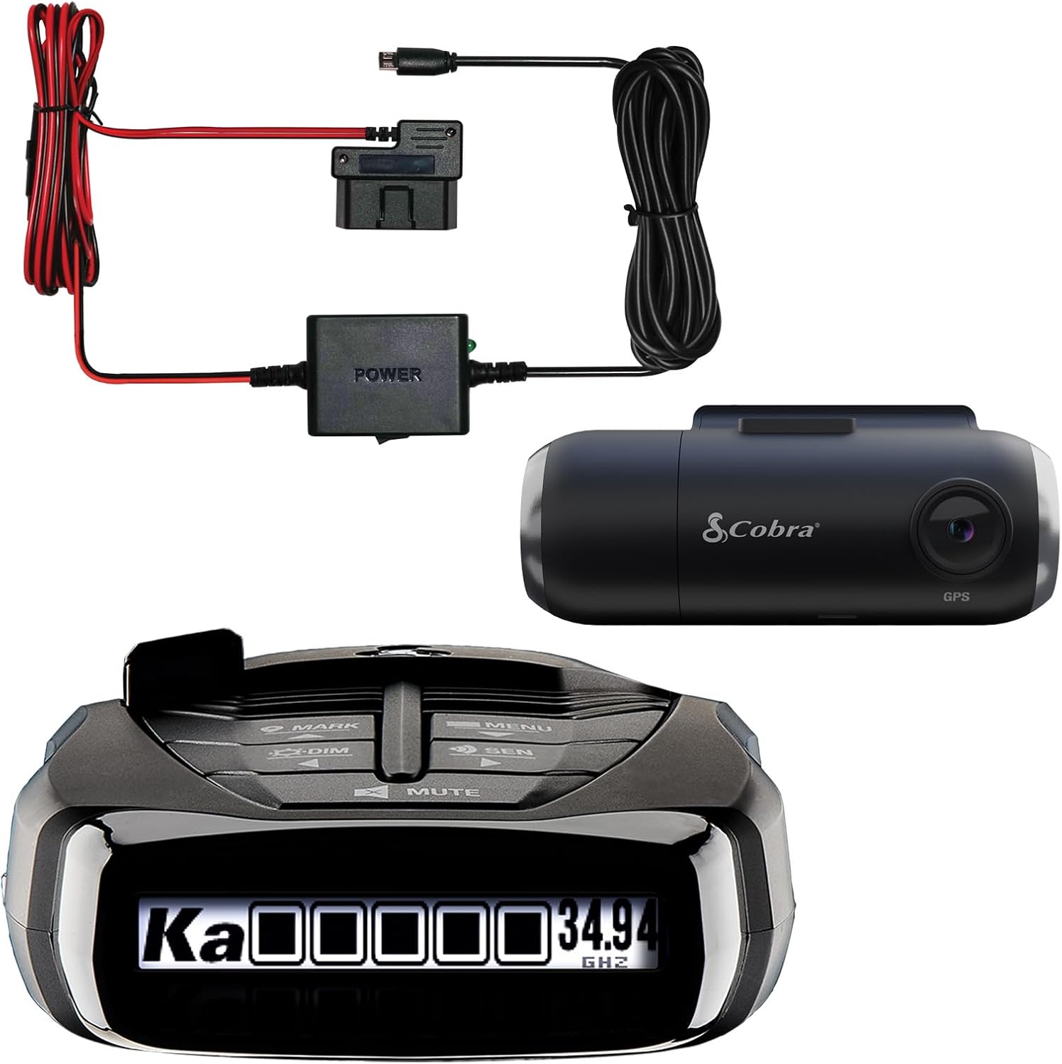Cobra RAD 480i Laser Radar Detector, Long Range Detection, Bluetooth, Black