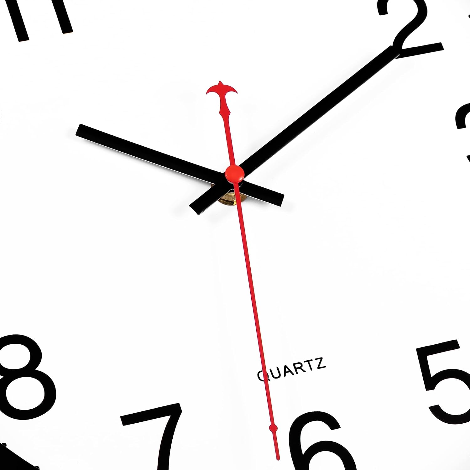 Foxtop 12 Inch Wall Clock Silent Battery Operated Analog Clock, Black