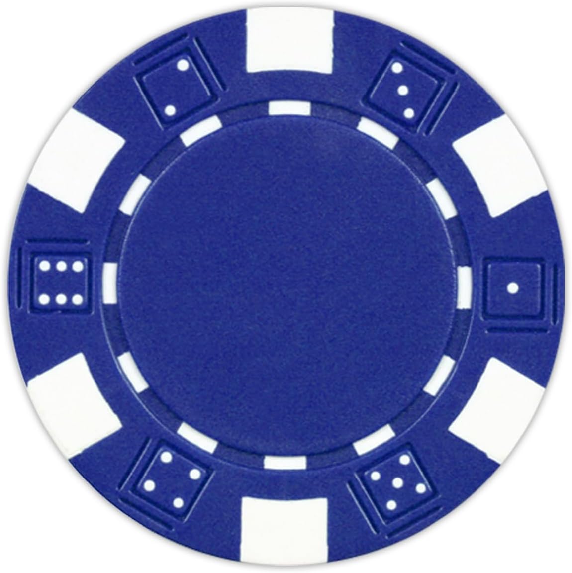 DA VINCI 50 Clay Composite Dice Striped 11.5 Gram Poker Chips, Choose from 11 Colors