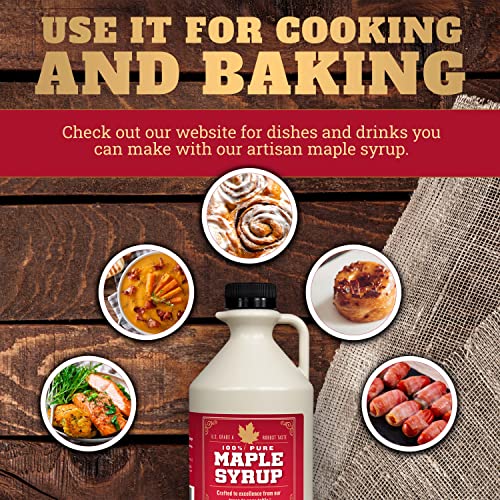 Grade B Maple Syrup 32 Oz Jug – 100% Pure Maple Syrup (Now Grade A Dark) Bold