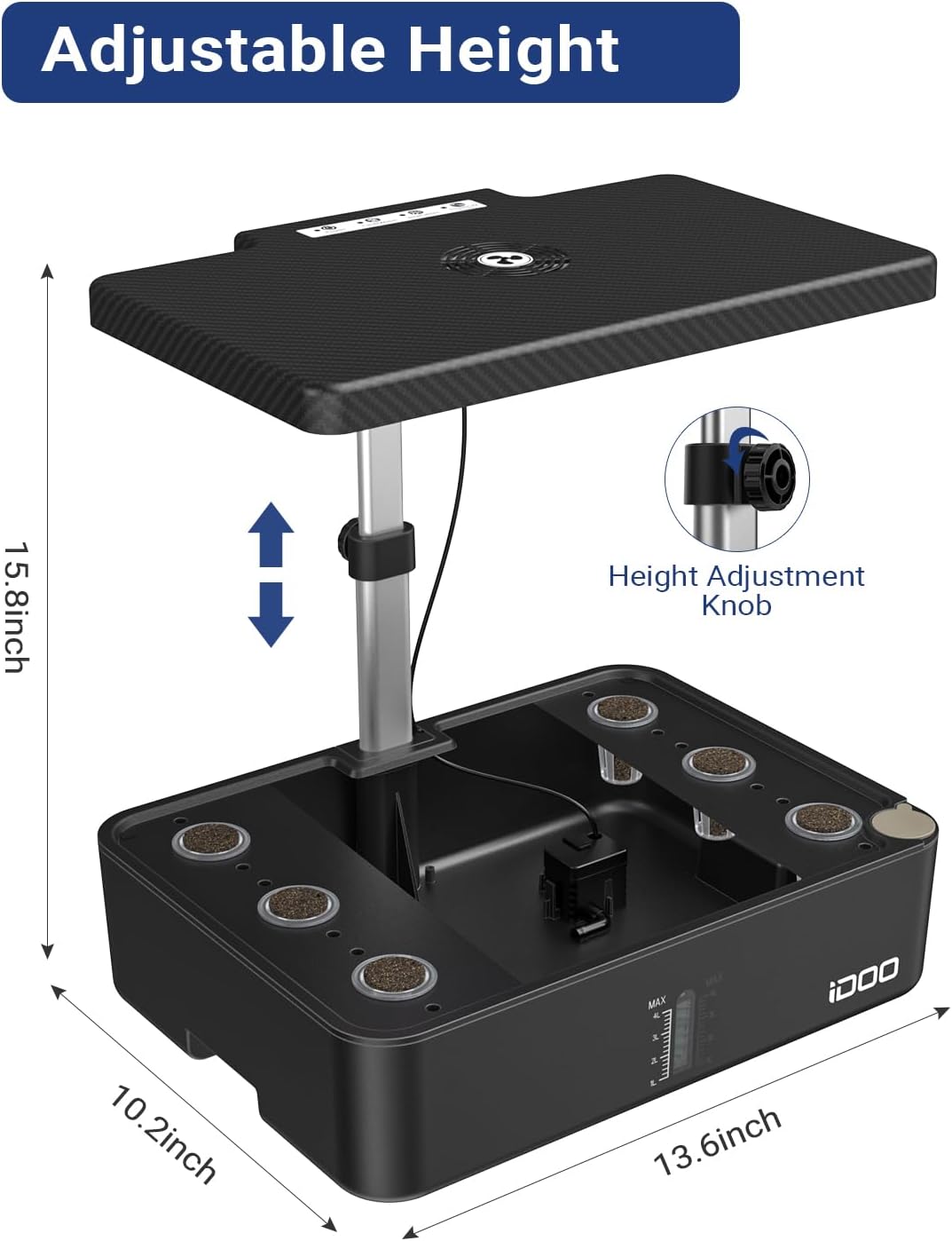 iDOO 12Pods Hydroponics Growing System Garden with LED Grow Light