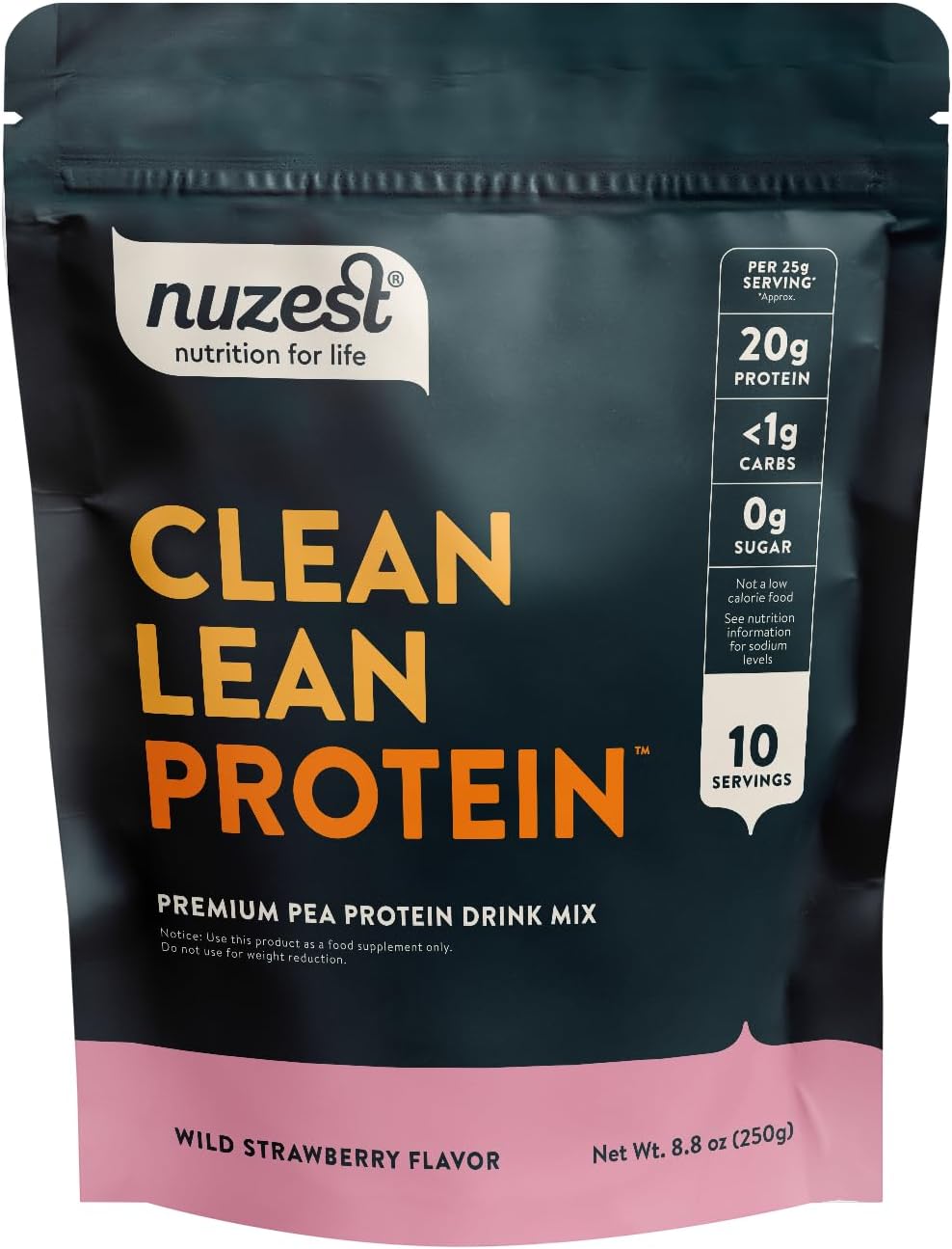 Nuzest Clean Lean Protein - Vegan Pea Protein Powder Rich Chocolate 1.1 lb | 20 Servings with 18g Protein Plant Based Protein Powder, Only 4 Ingredients, Dairy Free, Gluten Free, GMO Free, Protein Shake