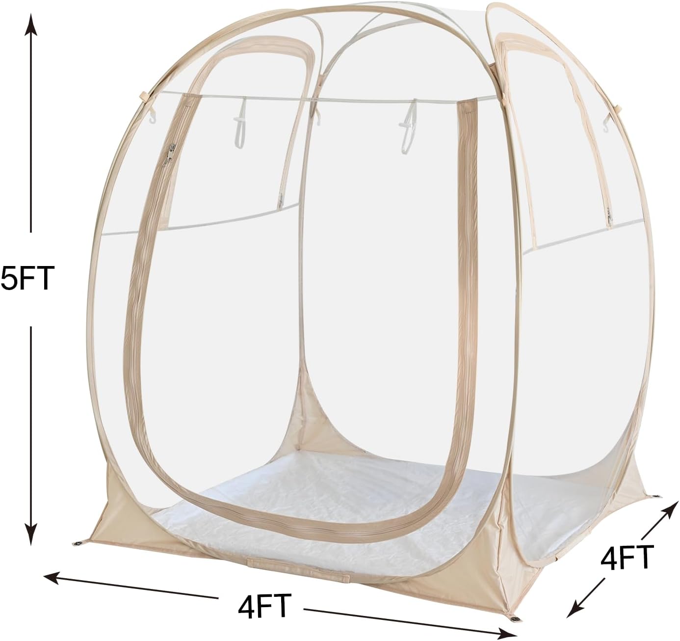 Alvantor® Pop Up Bubble Tent® - 6’ x 6’ Instant Igloo Tent® - 2-3 Person Screen House for Patios - Large Oversize Weather Proof Pod - Cold