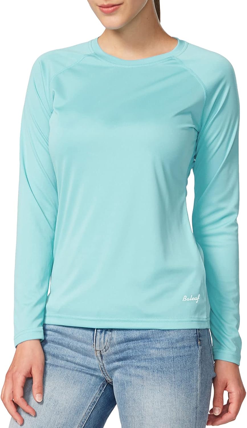 baleaf Women's UPF 50+ Sun Shirts Long Sleeve Stretchy Quick Dry | Lightweight, Rash Guard, UPF 50+ Sun Protection, Breathable Comfort material for Hking Workout, Excellent for hot weather
