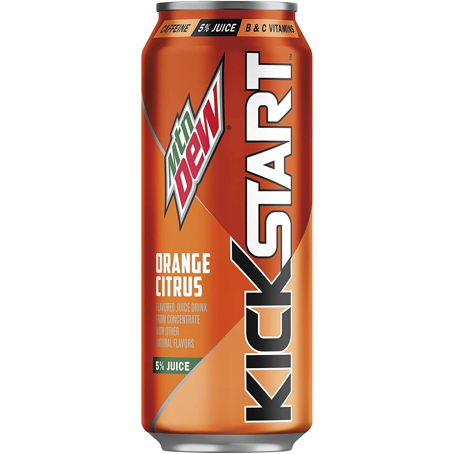 Kickstart Energy Drink Variety - Fruit Punch, Black Cherry, Orange Citrus, Pineapple Orange Mango 16 Fl Oz (Pack of 16)