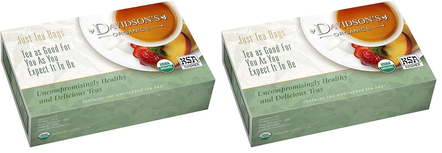Davidson's Organics, Yerba Mate, 100-count Unwrapped Tea Bags