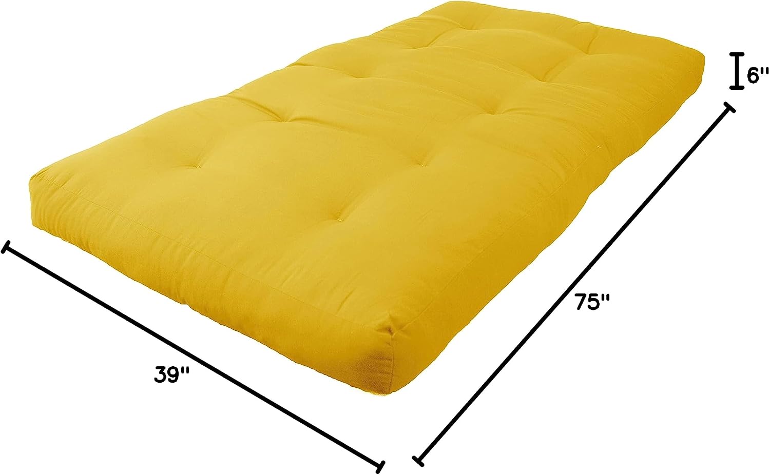 Blazing Needles Renewal 6" Twill Futon Mattress, Queen, Sage