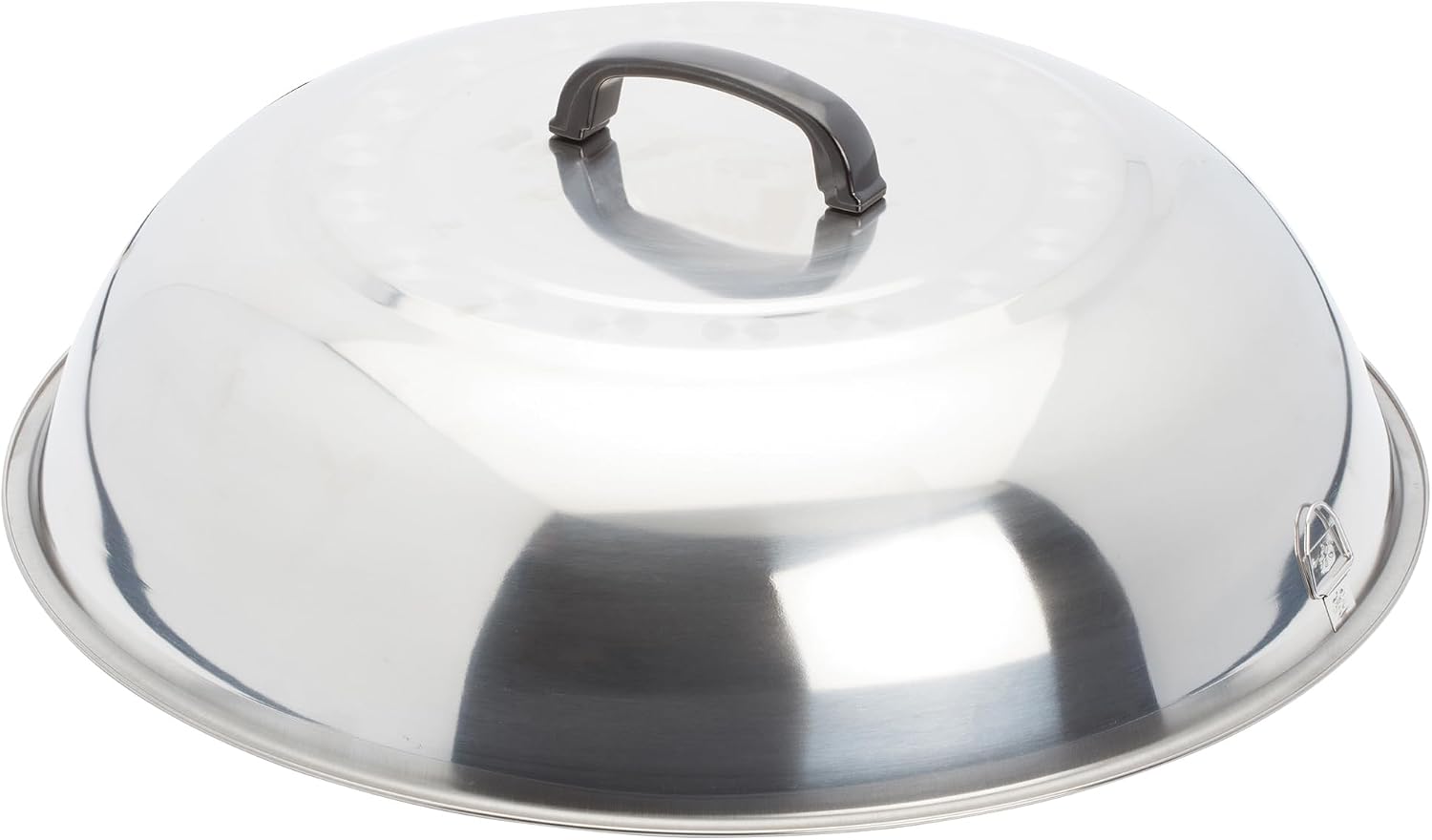 Winco 13 3/4" Stainless Steel Wok Cover | Great for Covered Cooking, Heat Retention, Stir Fry and Kitchen Prep