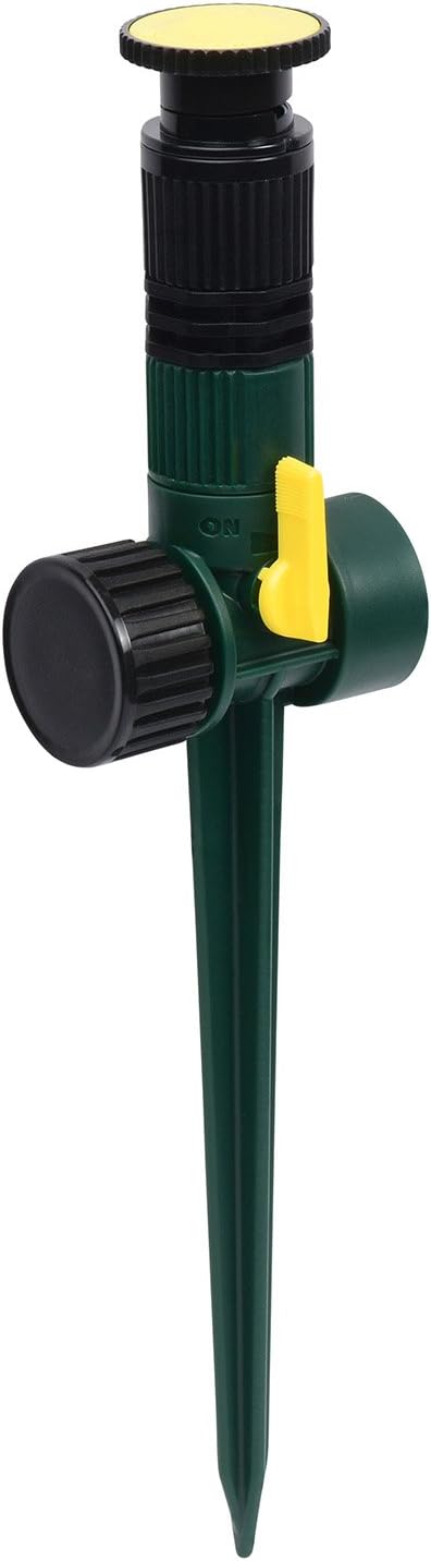 Melnor Multi Adjustable Lawn Sprinkler on a Spike with Integrated Flow-Control, Waters Up to 30 ft. Diameter, Adjustable Spray Angle