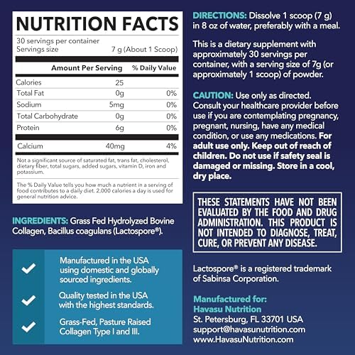 Collagen Peptides Powder with Probiotics, Unflavored, Hair, Skin & Nails