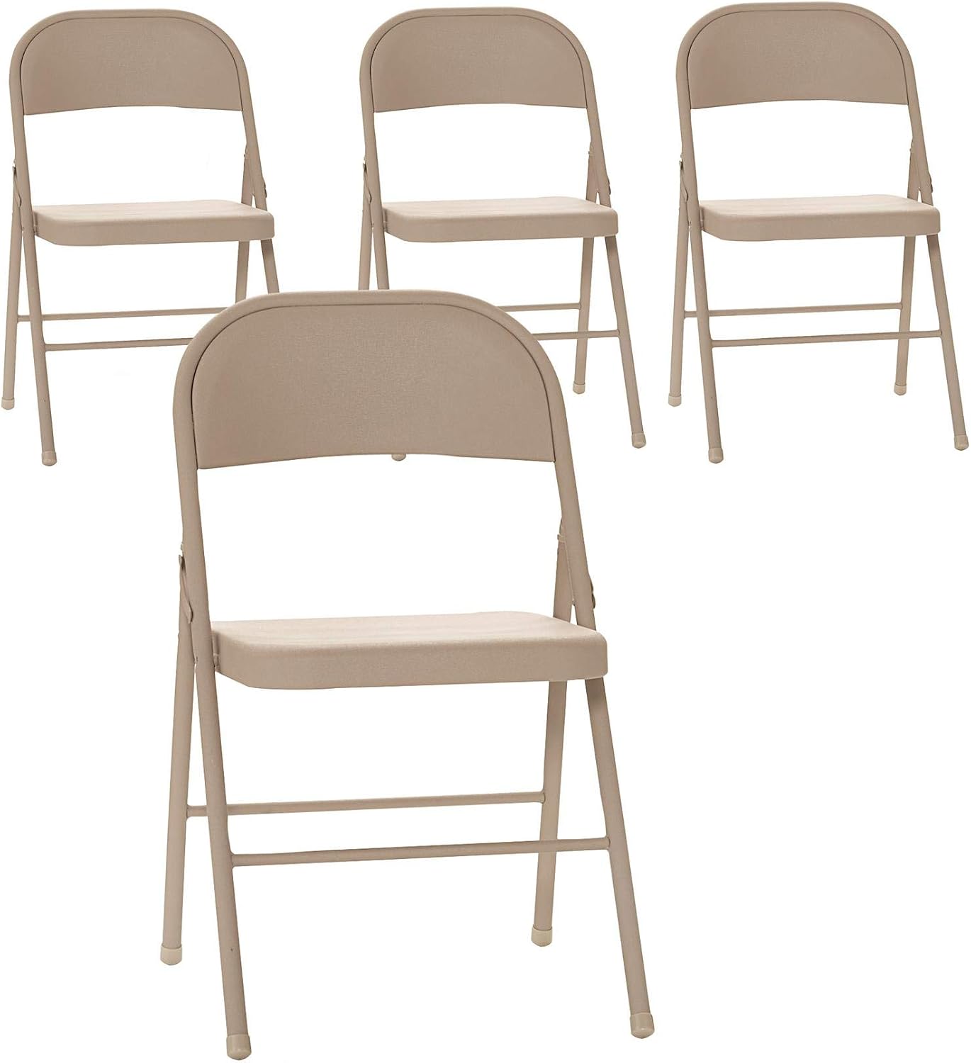 Cosco All Steel Folding Chair Antique Linen (4-pack)