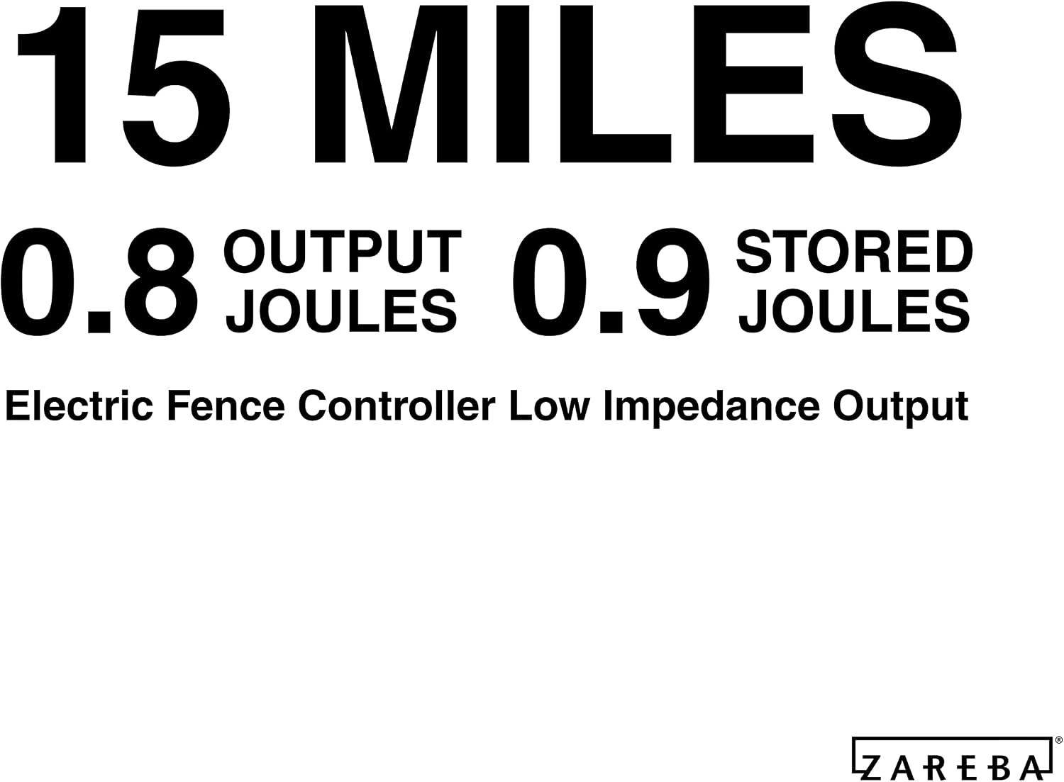 Zareba 15-Mile Battery Operated Low Impedance Electric Fence Charger | Livestock Containment for Horses, Cattle, Pigs, Heavy Weed Conditions