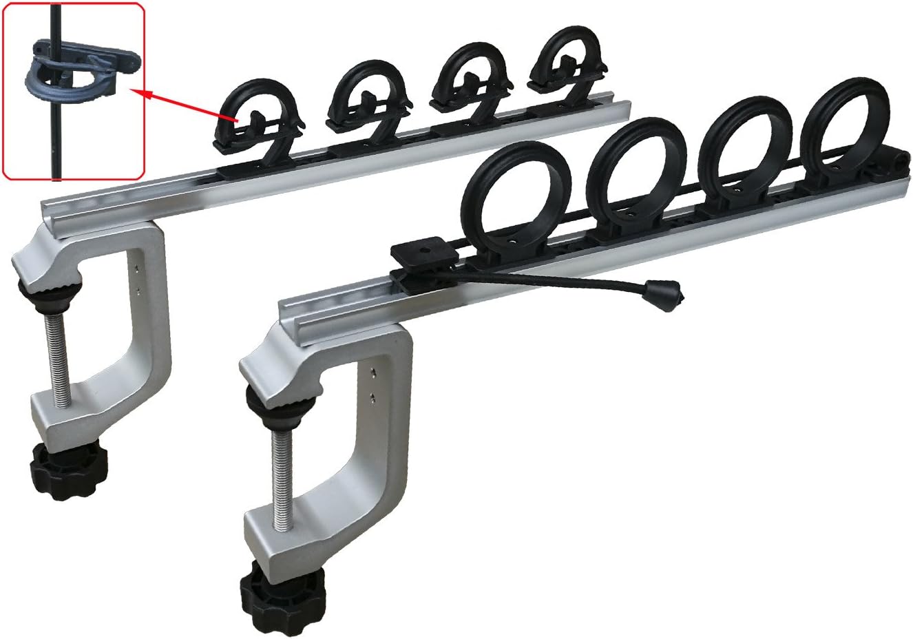 Brocraft Aluminum Clamp on Rod Holder for Truck or Boat / Truck Bed Rod Holder