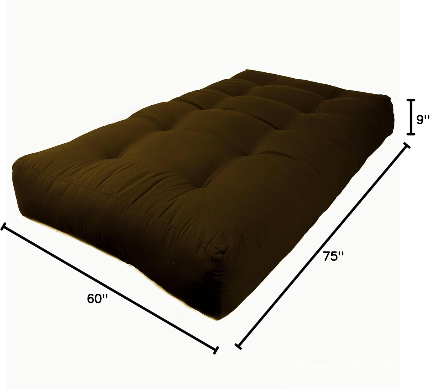 Blazing Needles Renewal 9" Twill Futon Mattress, Queen, Sage