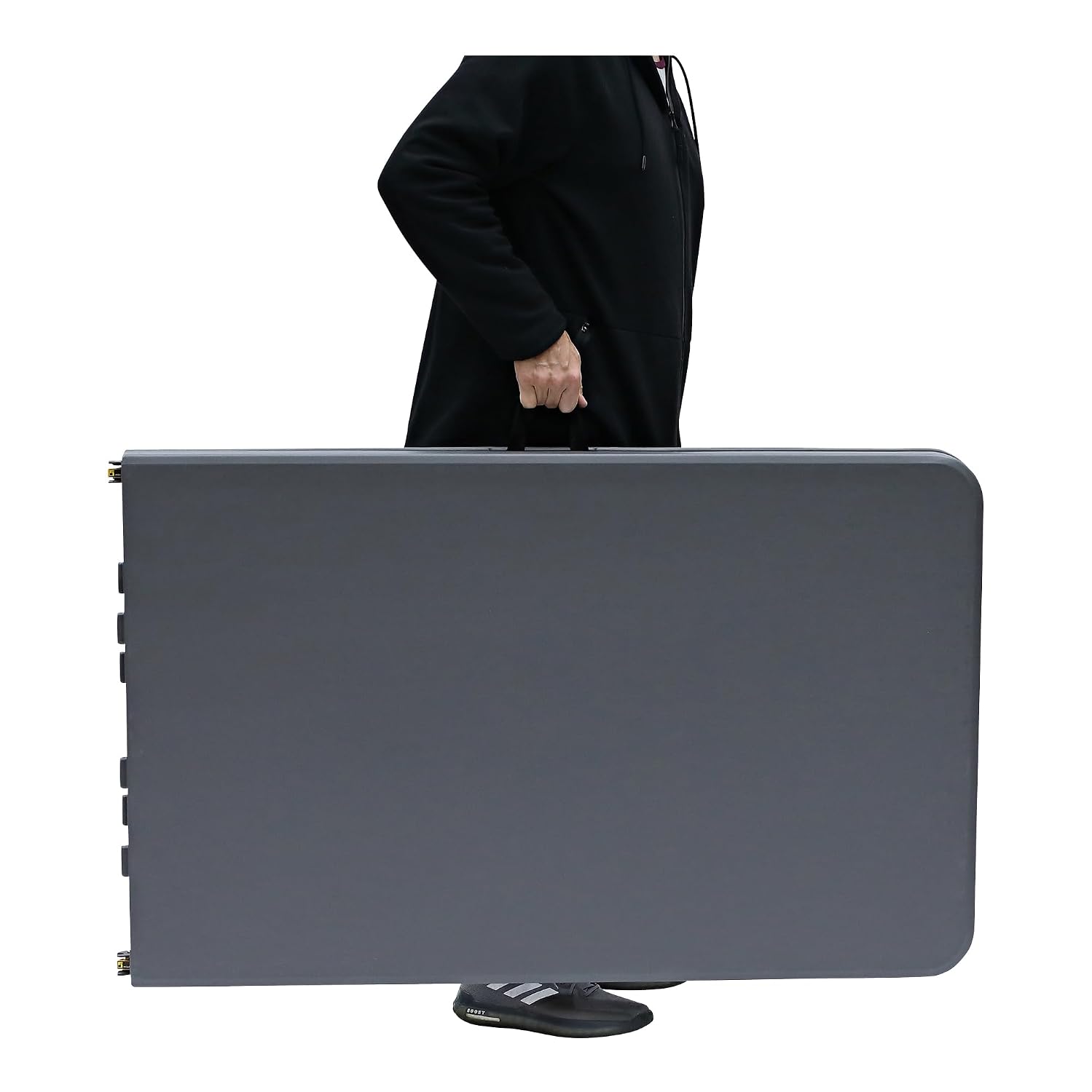 Iceberg IndestrucTable Classic Center-Folding Table, 5 ft, Platinum Granite | Measures 60" x 30" x 29", holds up to 250 lbs, indoor and outdoor use, center-folding for easy carry, ideal for camping