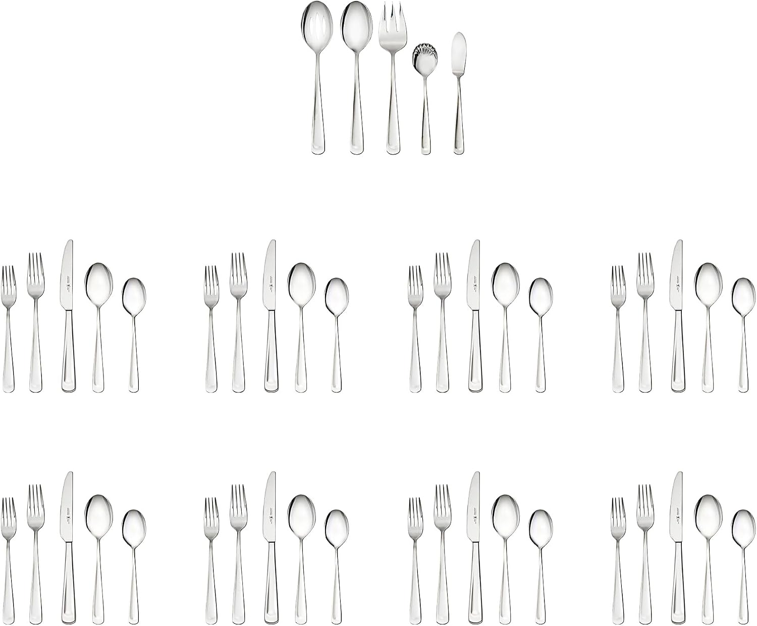 Henckels Silvano 45-Pc Flatware Set, 18/10 Stainless Steel