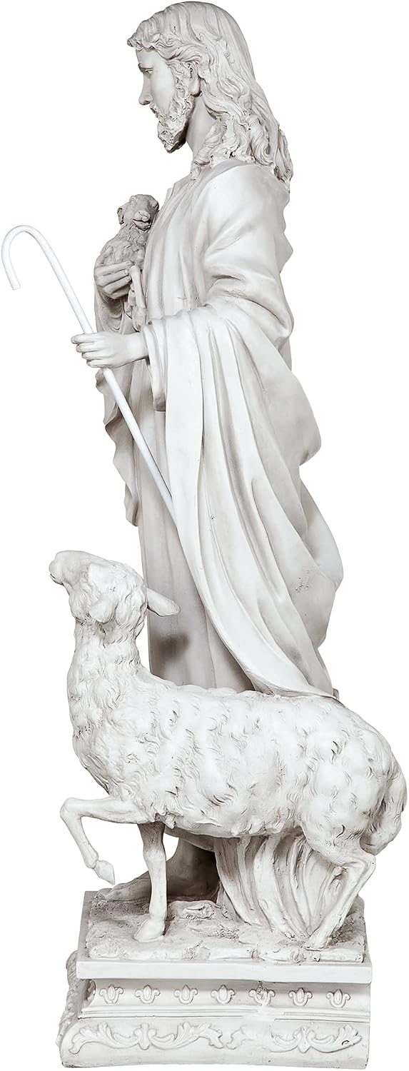 Design Toscano Anne with Young Mother Mary Holy Religious Garden Statue, 12 inches wide, 21 inches tall, Cast Stone Resin, Antique Stone Finish