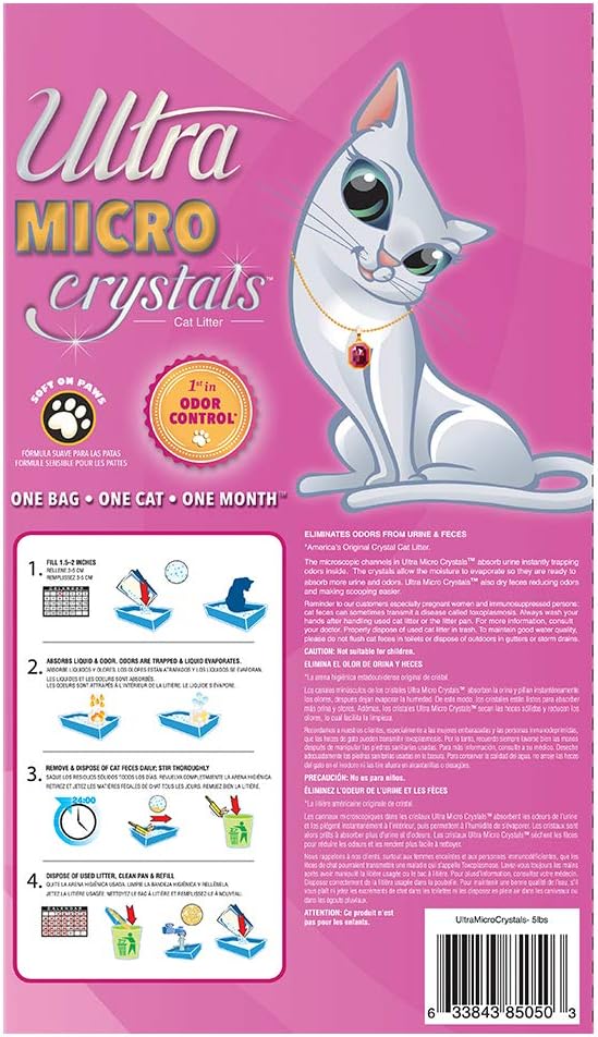 Ultra by Cat's Pride Micro Crystals Litter with 30-Day Odor Control, 5lbs