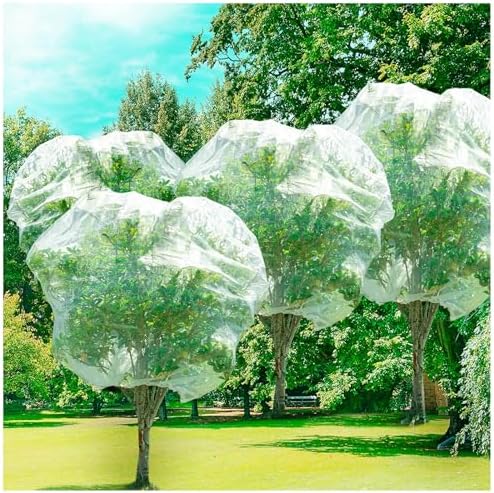 Insect Bird Barrier Mesh, 3.5 x4.6FT Garden Netting Barrier with Drawstring