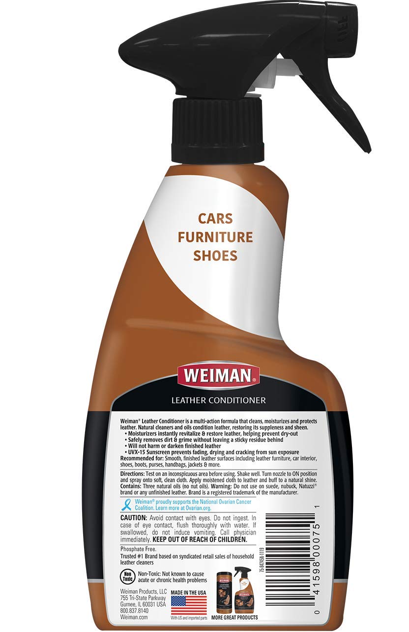 Weiman Leather Cleaner and Conditioner, 12 Fluid Ounce